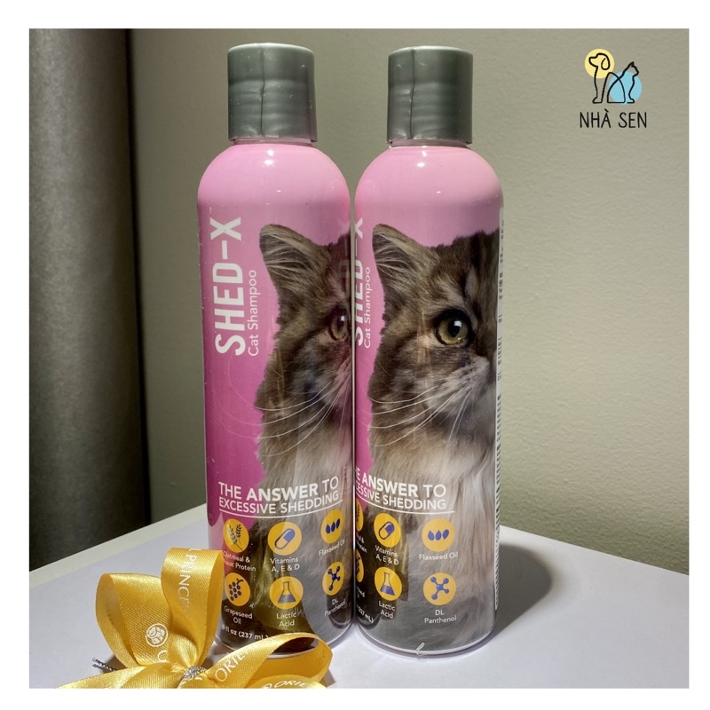 Sữa Tắm Đẹp Lông Cho Mèo Shed-X Shed Control Shampoo for Cats, 8 oz