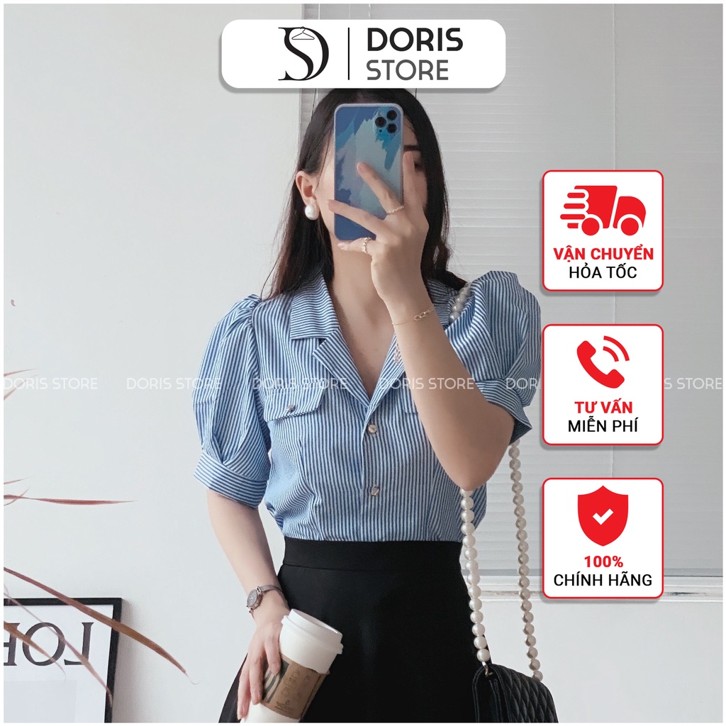 Áo sơ mi kẻ basic DORIS A1865