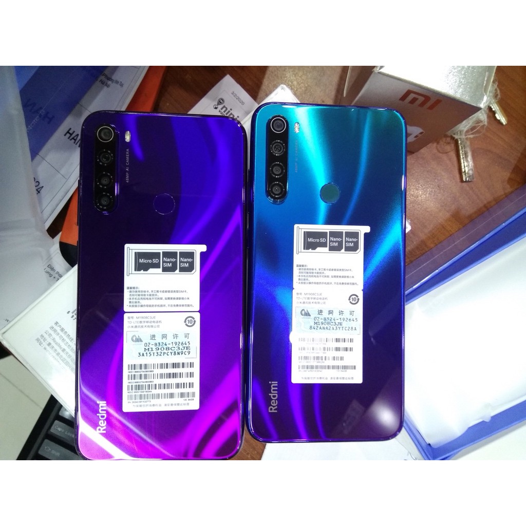 Điên thoại Xiaomi Redmi Note 8 (99%) 4/64GB, 6/64GB, 6/128GB  + Ốp Lưng Cường lực  - Hàng Nhập Khẩu