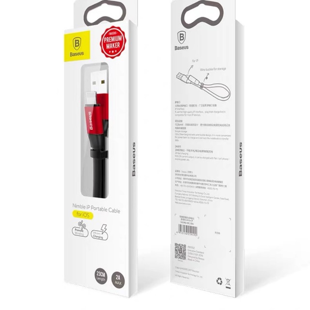 Dây sạc ngắn 23cm đa năng 2in1 Baseus cổng Lightning/Micro USB