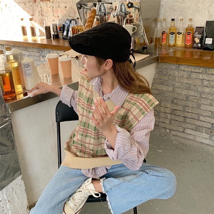 Gile Len Nữ GUMAX, Áo Len Gile Nữ Dáng Rộng Cổ Chữ V Hàng Quảng Châu Cực Đẹp | BigBuy360 - bigbuy360.vn