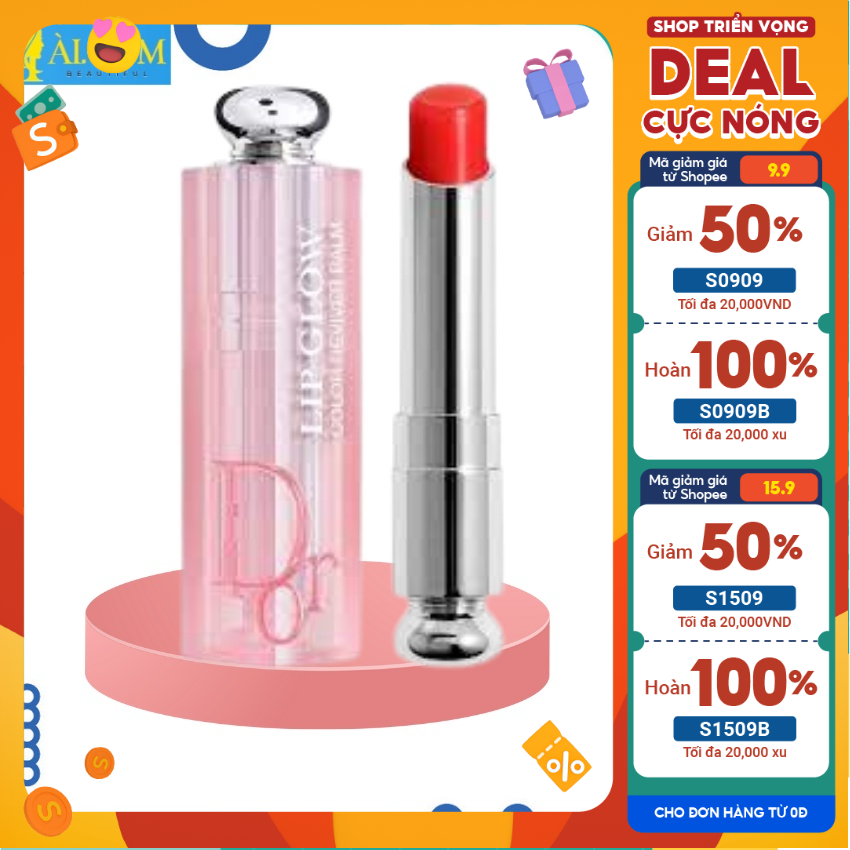 Son dưỡng Dio Addict Lip Glow màu 015 ~màu đỏ cherry .