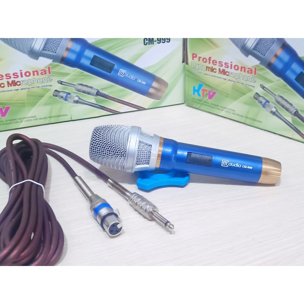 Micro karaoke . Mic có dây  KTV CM-999 Thiết kế gọn nhẹ, cầm nắm vừa tay hợp kim sơn tĩnh điện chống gỉ sét