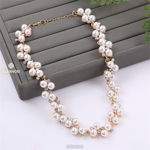 Dây chuyền lắc tay nữ Eleanor Accessories bộ trang sức ngọc trai nhân tạo phụ kiện trang sức 4816