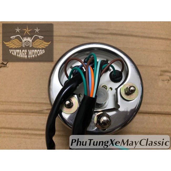 ĐỒNG HỒ XE MÁY CLASSIC - đồng hồ báo số, báo km độ Cafe Racer Tracker CG125 SU GN125 CD 67 WIN