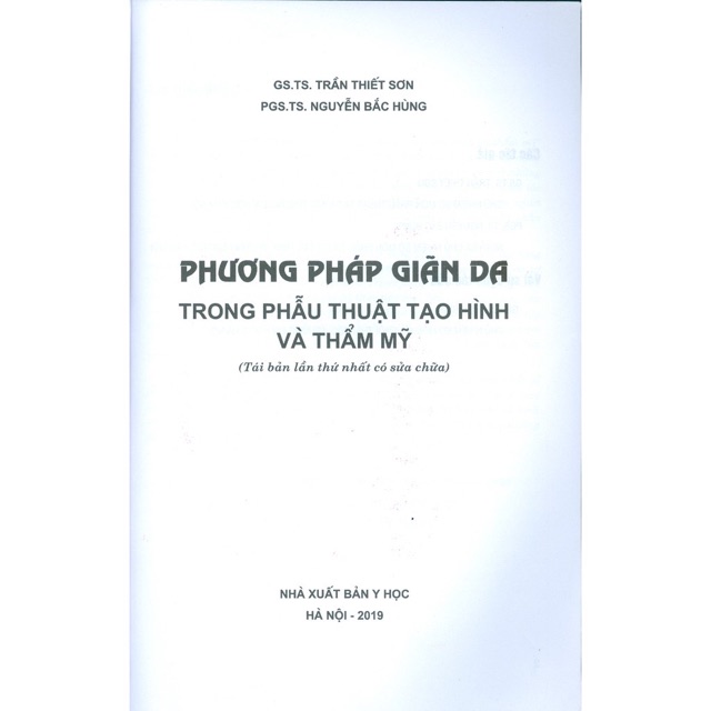 Sách - Phương Pháp Giãn Da Trong Phẫu Thuật Tạo Hình Và Thẩm Mỹ