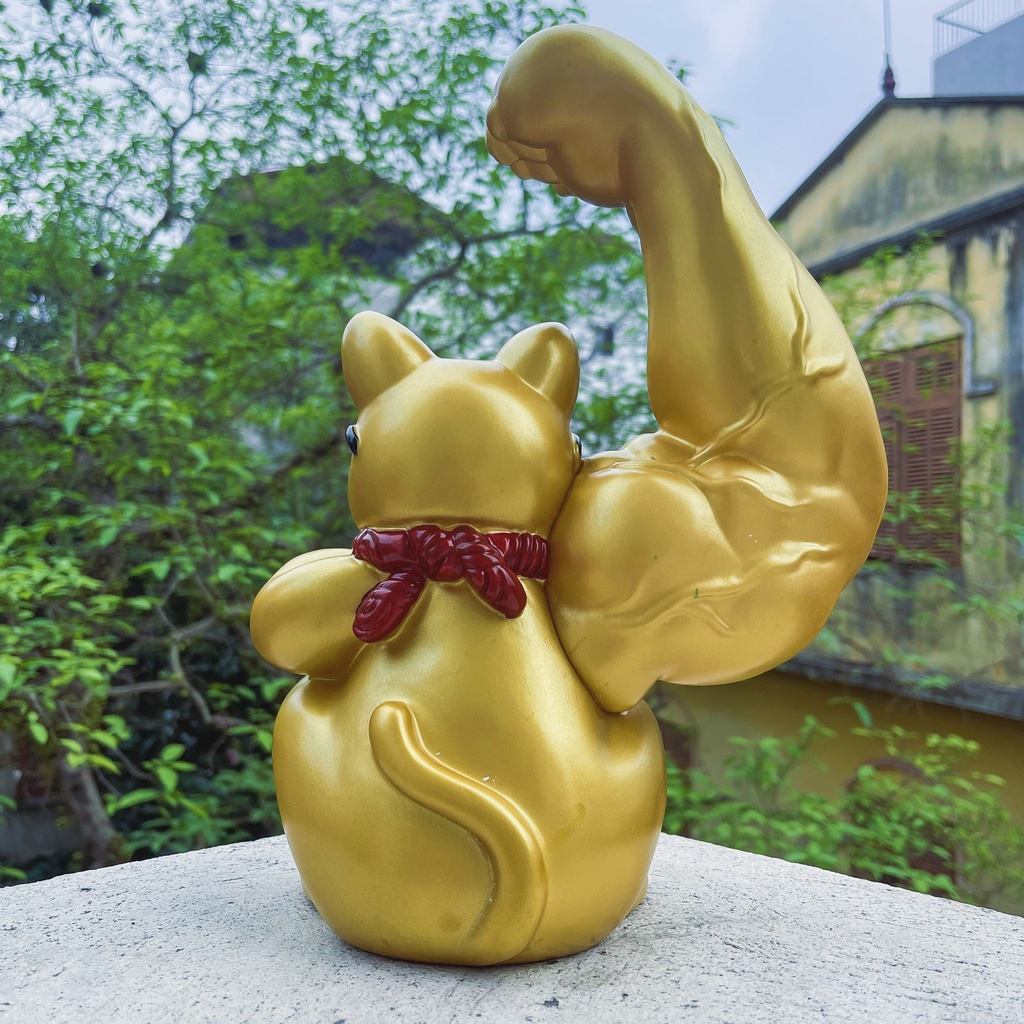 Mô hình mèo thần thần tài phiên bản cơ bắp hàng đẹp siêu nét