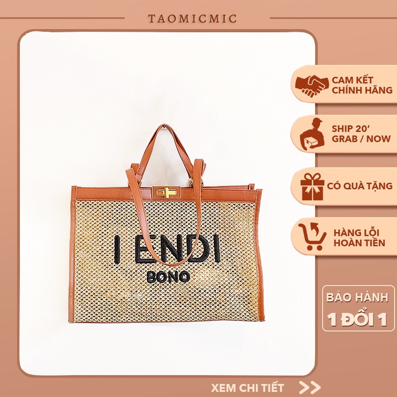 Túi xách nữ túi đeo chéo tote đẹp cỏ mây đi chơi đi biển kích thước lớn TAOMICMIC MSP006