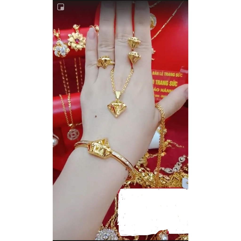 Bộ trang sức kim cương sang chảnh mã 058