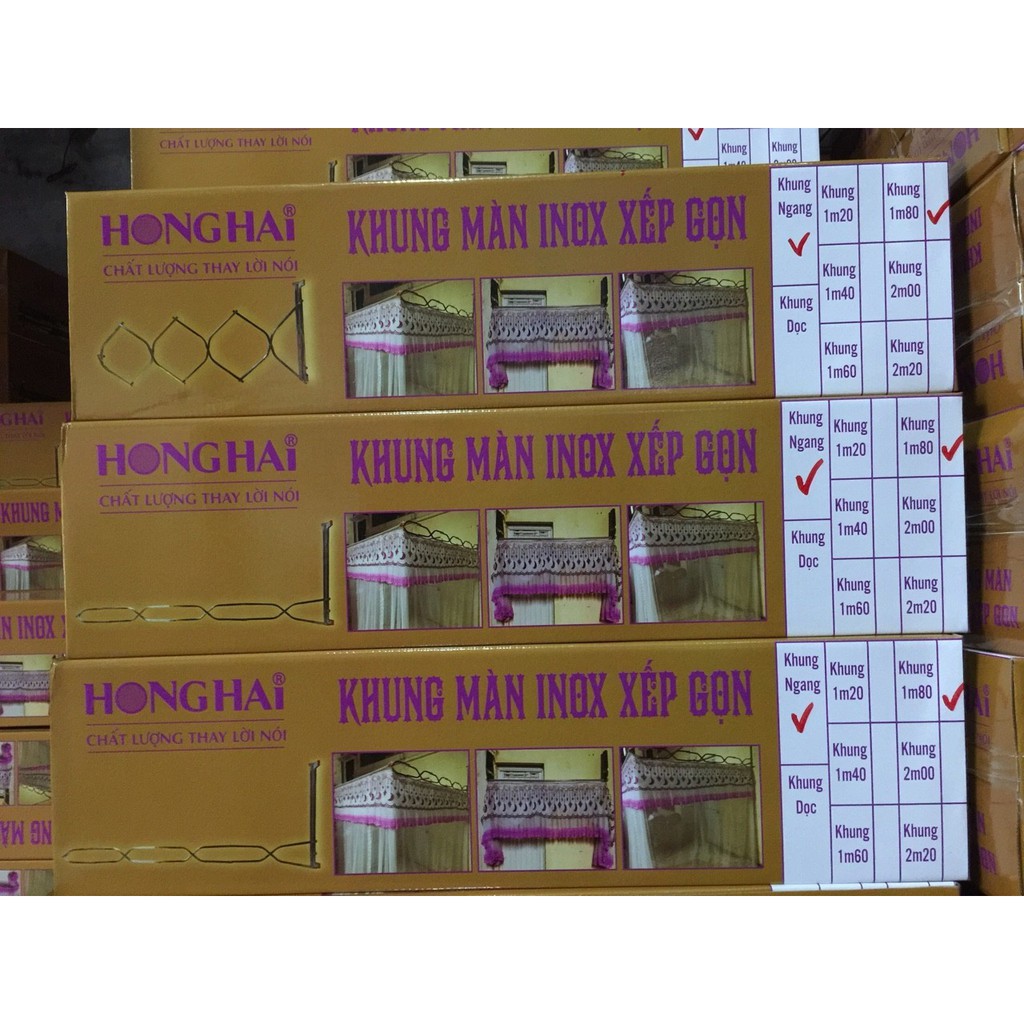 Khung màn xếp inox HỒNG HẢI 369.000 Đ