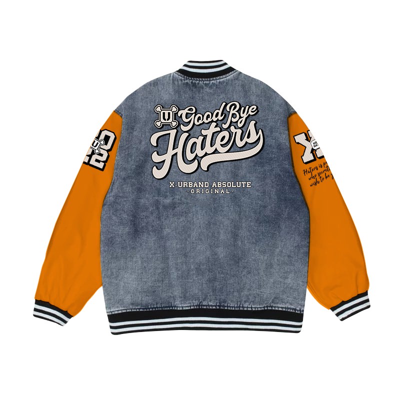 Áo Khoác Jean Dạng Vest Rỗng - Goodbye Haters Varsity Chính Hãng X Urband