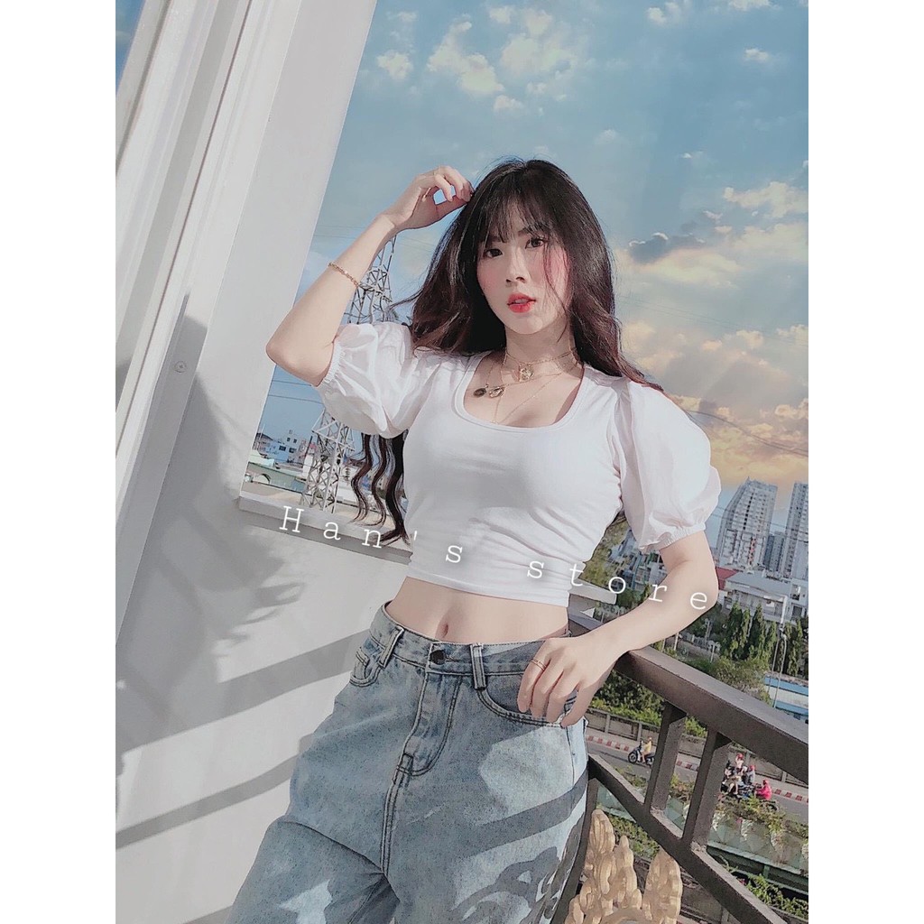 ÁO CỘT NƠ HỞ LƯNG TAY NGẮN | BigBuy360 - bigbuy360.vn