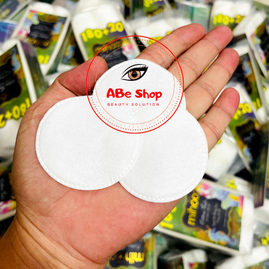 BÔNG TẨY TRANG MIHOO 200 miếng - 100% Cotton mềm mịn | BigBuy360 - bigbuy360.vn