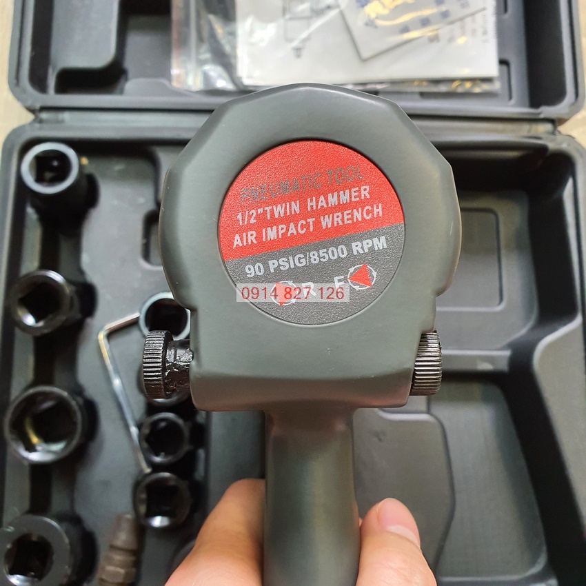 Bộ Máy bắn bulong 1/2 inch kèm bộ khẩu hãng KINGTONY Đài Loan, Bảo hành 12 tháng, Máy vặn ốc hơi