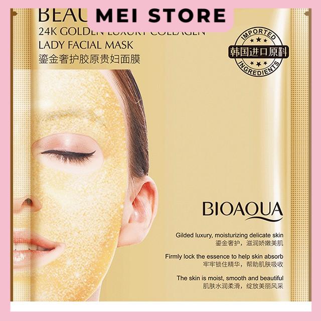 Mặt Nạ Thạch Collagen Vàng 24k BIOAQUA Chăm Sóc Da Mặt Giúp Da Căng Mịn Tăng Đàn Hồi