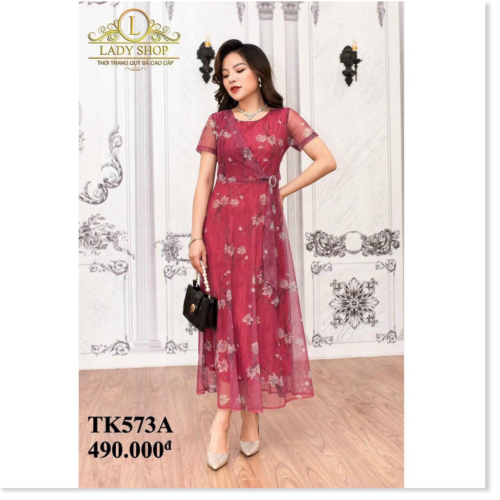 Đầm voan hoa cao cấp dự tiệc cực xinh siêu sang cho chị em KOKO MI FASHION