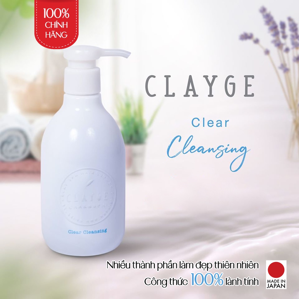 Gel tẩy trang bùn khoáng thiên nhiên CLAYGE Clear Cleansing