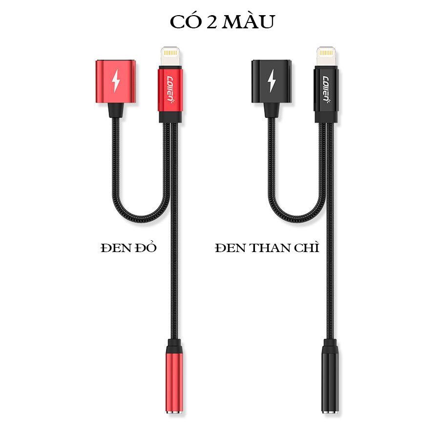 [Chính hãng] Dây sạc chuyển đổi 2 đầu tai nghe 3.5 mm cổng lightning đa năng cho điện thoại iphone