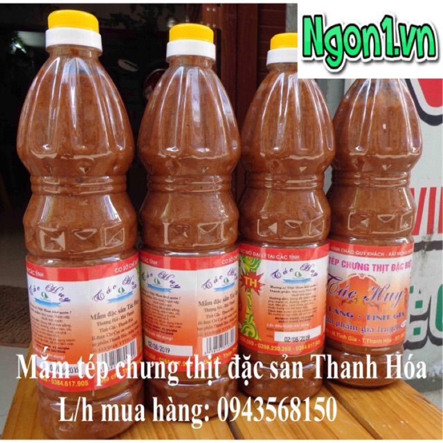 Mắm tép chưng thịt Ba Làng - Thanh Hoá (chai 1 lít)