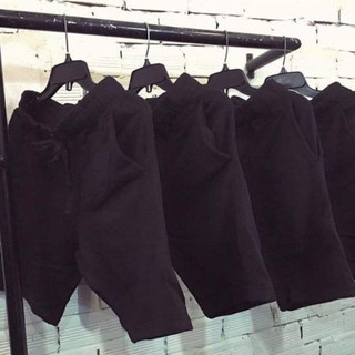 Quần Short Nỉ Thun Unisex - Basic Short (Black)
