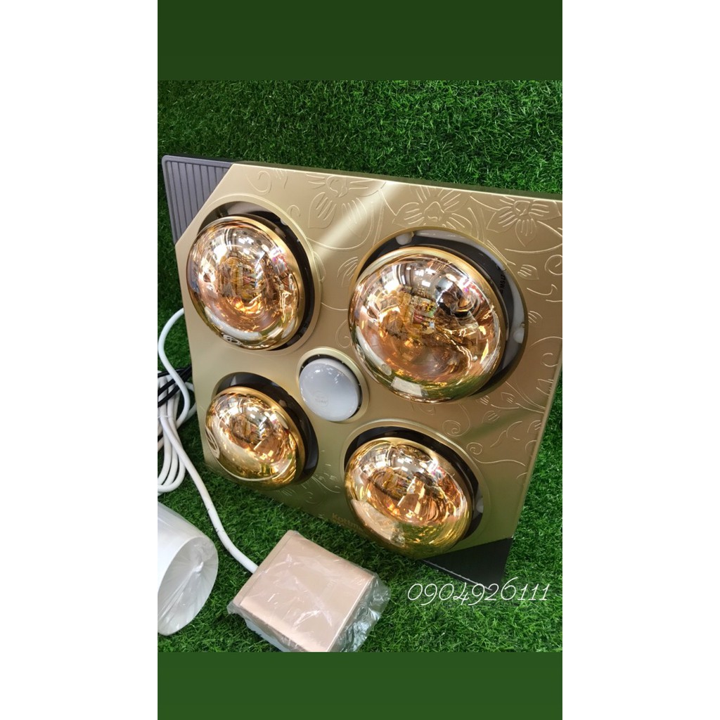 Đèn sưởi âm trần 4 bóng KOTTMANN dùng hộp công tắc- K4BT