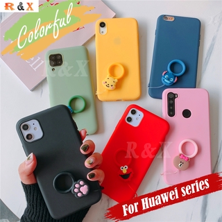 Ốp Lưng Silicone Mềm In Hình Hoạt Hình 3d Có Dây Đeo Cho Huawei Y6P Nova 7i 7se Nova 5t 3i 2i Y7P 2020 Y9 Prime 2019