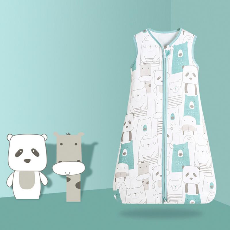 Túi ngủ sát nách khóa kéo đôi in hoạt hình đáng yêu thời trang mùa hè cho bé