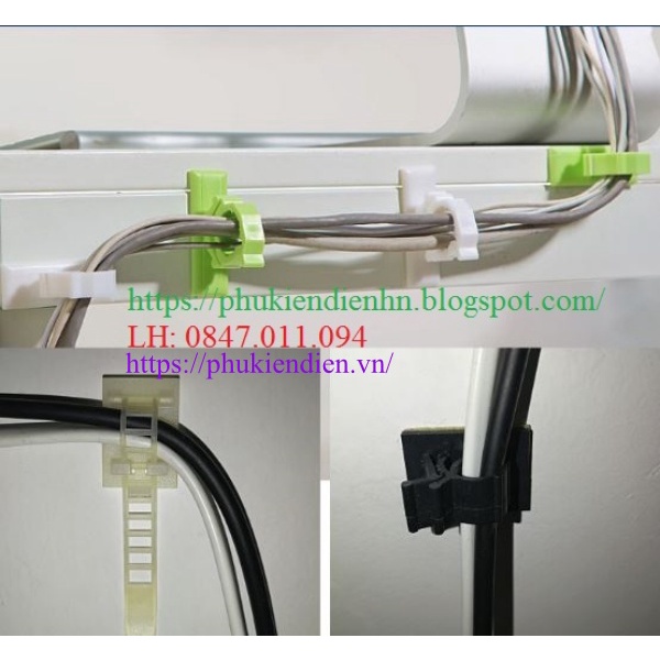 Đế dán rút buộc dây điện-Adjustable Cable Clamp