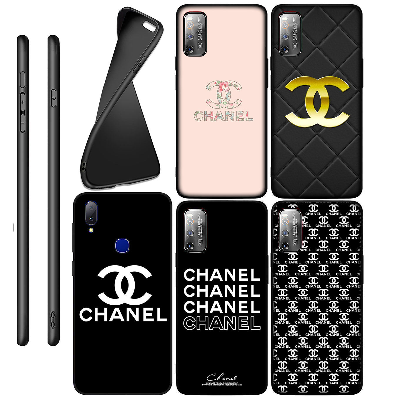 Ốp Điện Thoại Silicon Mềm In Logo Chanel Màu Hồng Cho Samsung Galaxy A02s J2 J4 Core J5 J6 Plus J7 Prime J6 + A42 +