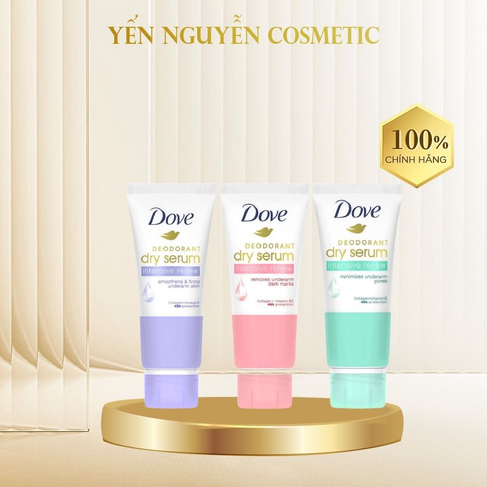 Kem Khử Mùi Sáng Mịn Vùng Dưới Cánh Tay Dove Deodorant Dry Serum Collagen 50ml