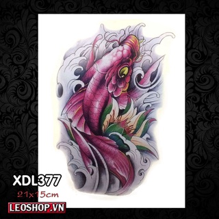 Hình xăm dán cá chép hóa rồng các loại