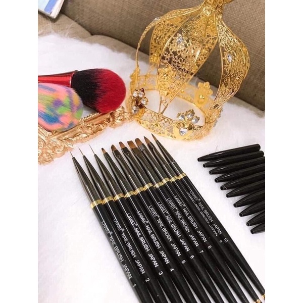 Bộ cọ lawei 10 cây nail
