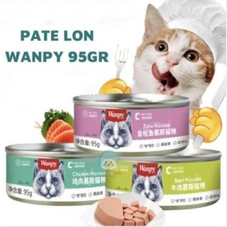 Pate lon thức ăn mềm ướt cho mèo ba tê wanpy 95 gam happy100 95g