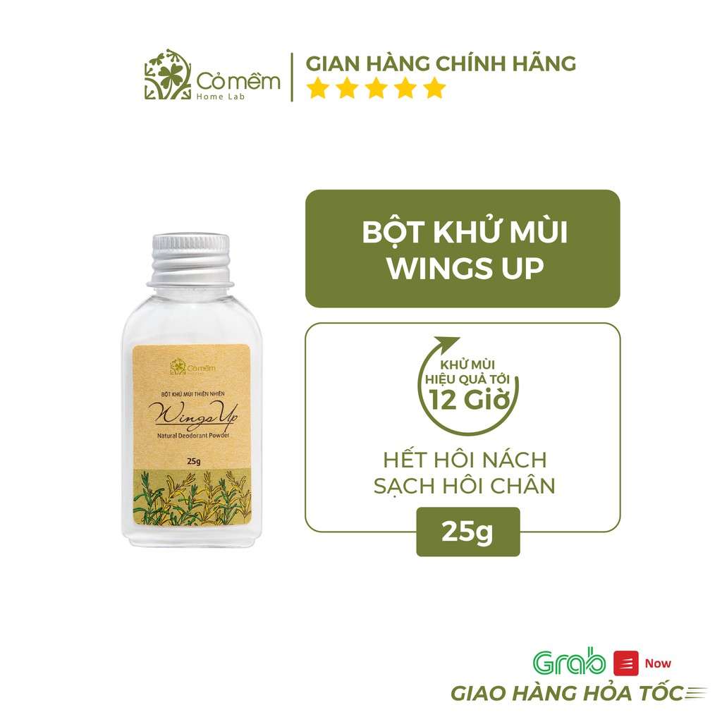 Bột Khử Mùi Wings Up Khử Mùi Hôi Chân Hôi Nách Giảm Tiết Mồ Hôi Hôi Cỏ Mềm 25g