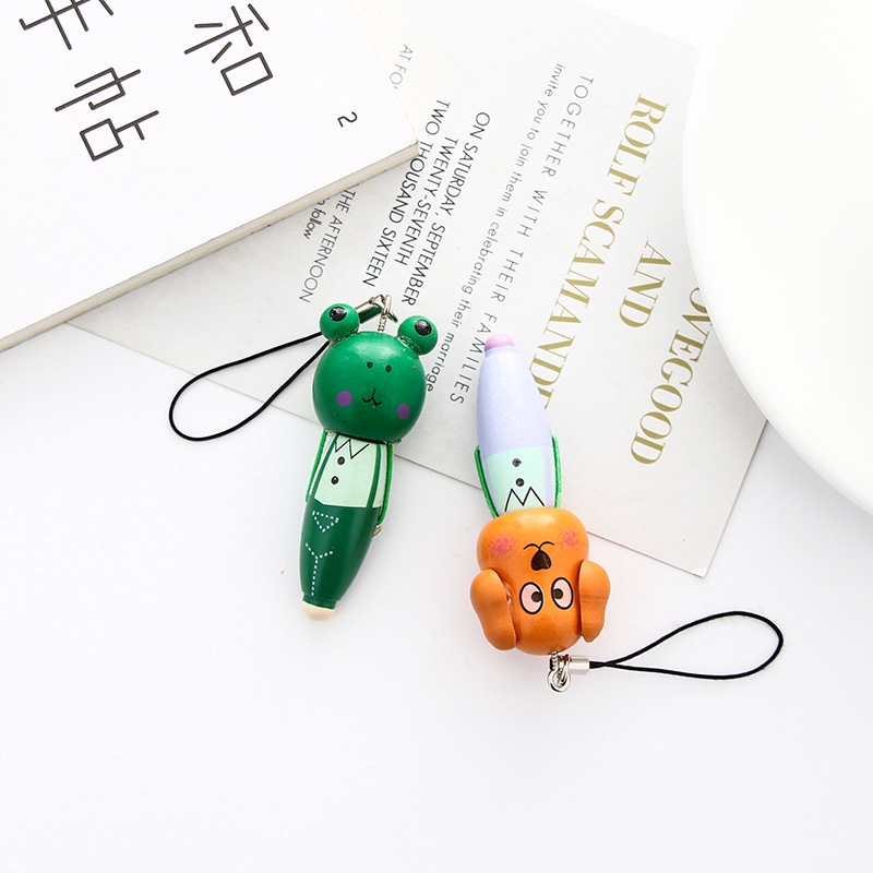 Bút bi mực gel bằng nhựa họa tiết động vật hoạt hình sáng tạo tiện lợi