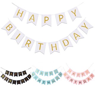 Set Dây Cờ Chữ HAPPY BIRTHDAY Trang Trí Tiệc Sinh Nhật - Có Thể Chọn Màu