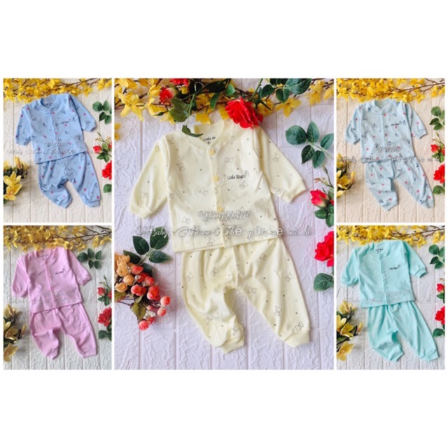 Bộ nỉ cotton khuy giữa Uala Rogo