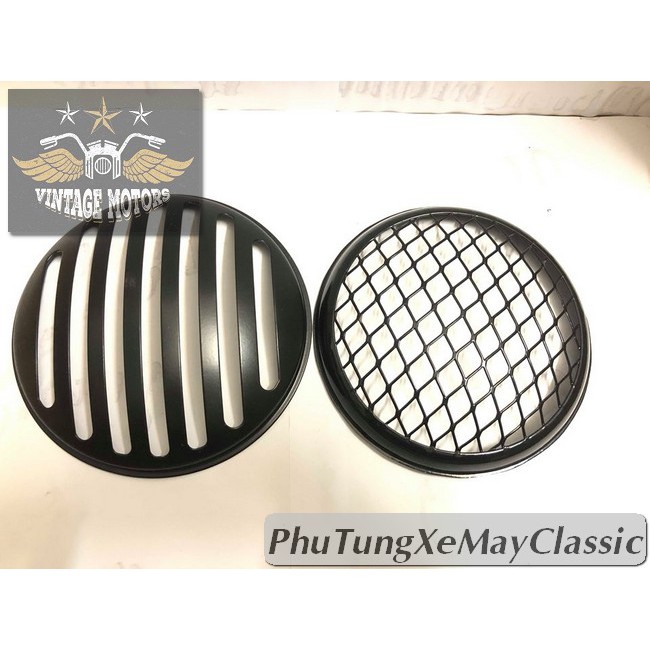 LƯỚI ĐÈN PHA XE MÁY CLASSIC - Lưới đèn pha lắp trong Cafe Racer Tracker CG125 SU GN125 CD 67 WIN