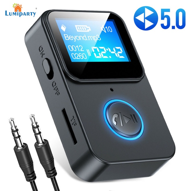 Thiết Bị Nhận Tín Hiệu Âm Thanh Bluetooth 5.0 Không Dây C33 Giắc Cắm 3.5mm Aux Có Màn Hình Hiển Thị