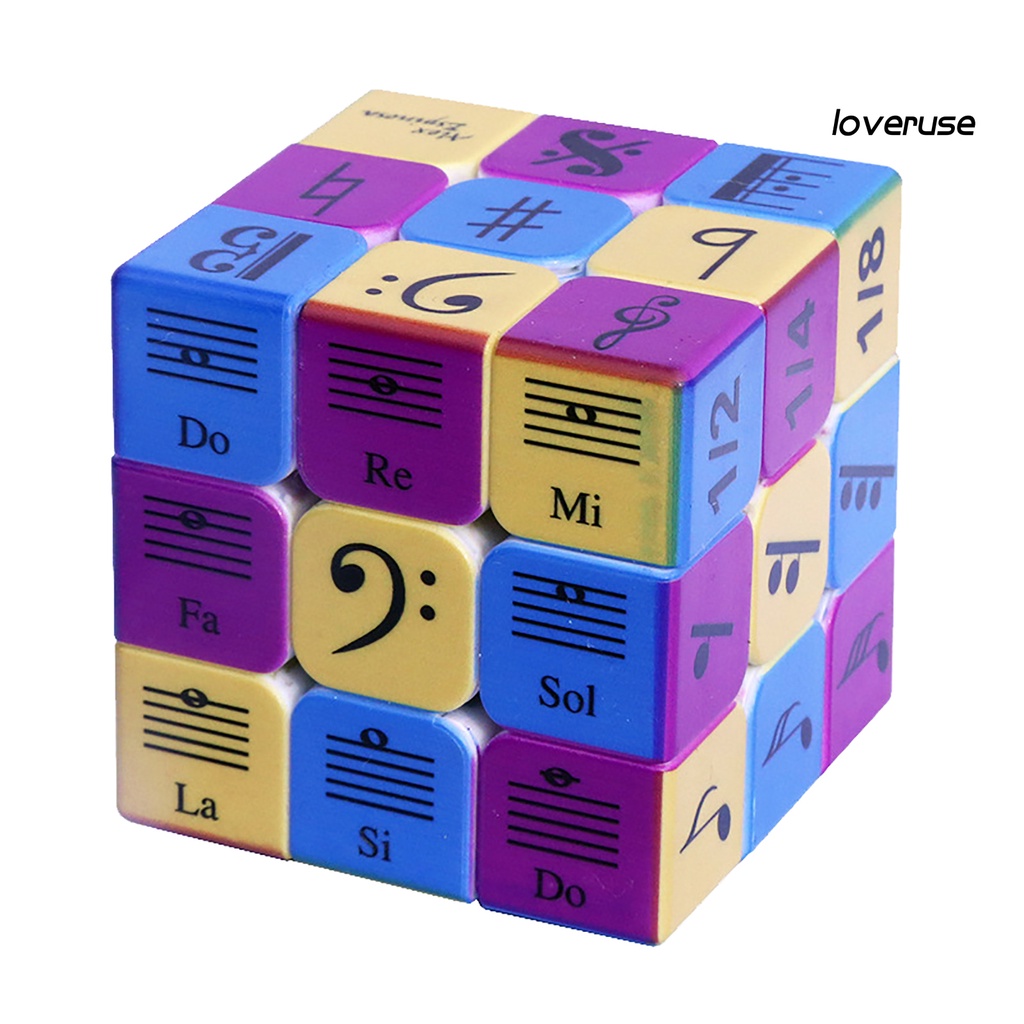 Musical Note Print Third-Order Rubik Puzzle Cube Children Educational Toys Gifts /YZWJ/