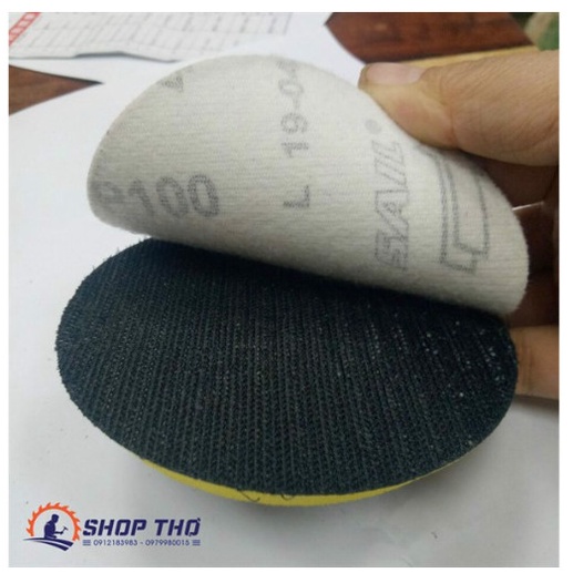 Giấy nhám tròn đế lông đường kính 100mm