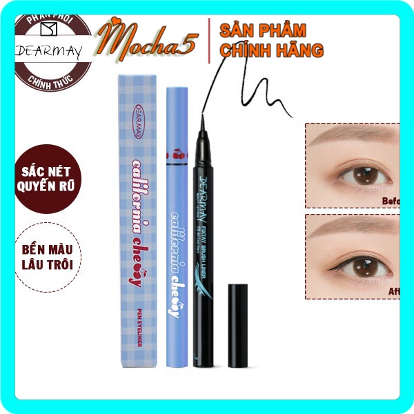 Bút kẻ dạ mắt chống trôi Dearmay California Cherry Pen Eyeliner màu ĐEN sắc nét quyến rũ