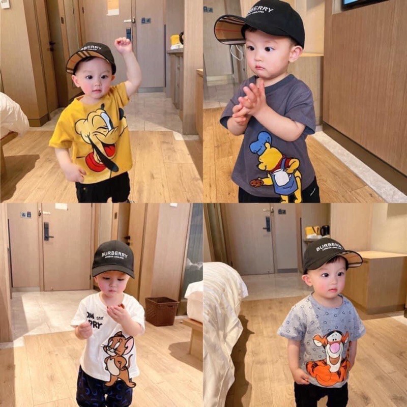 KÈM ẢNH THẬTSET 4 ÁO PHÔNG BÉ TRAI