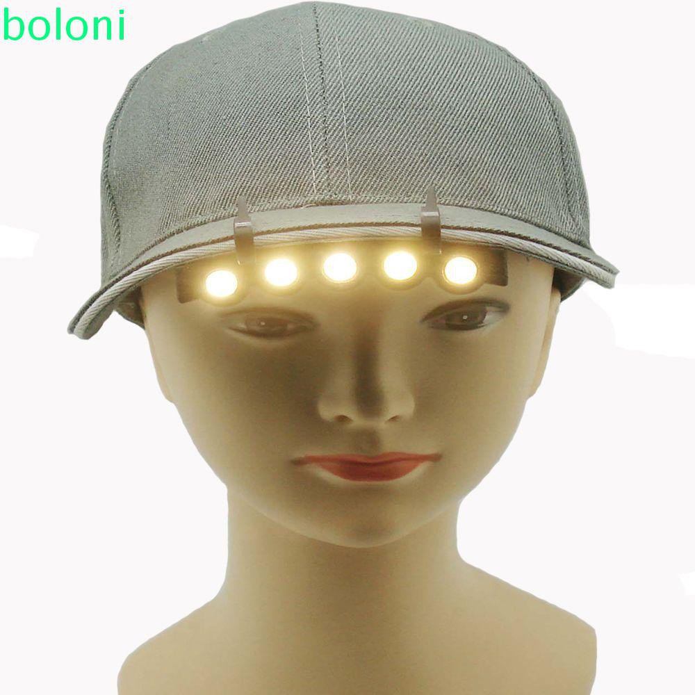 1 Đèn Pin 5 Bóng Led Ánh Sáng Trắng Siêu Sáng Có Kẹp Gắn Nón Tiện Dụng Cho Câu Cá / Cắm Trại