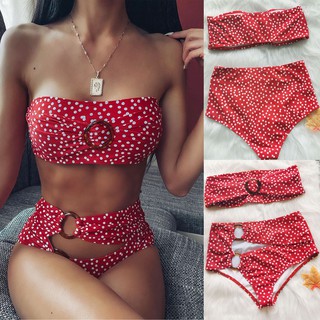 Bikini Có Mút Nâng Ngực Hoạ Tiết Chấm Bi