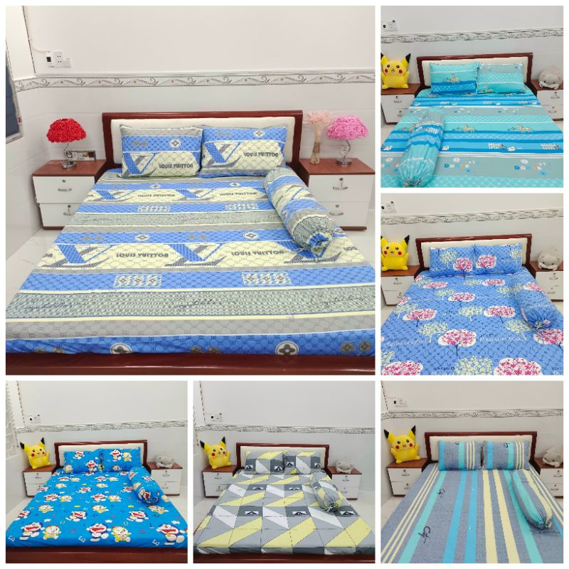 Bộ cotton Thắng Lợi 4 món 1m6*2m