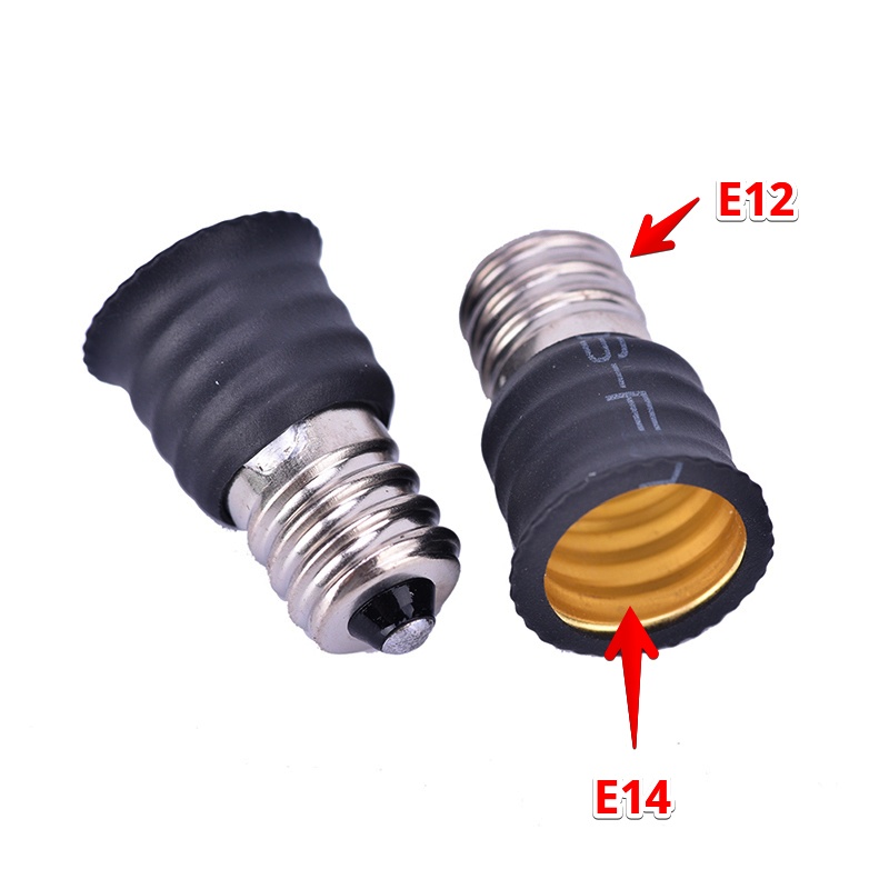 Đuôi Đèn Chuyển Đổi Từ E12 Sang E14 (Màu Đen)