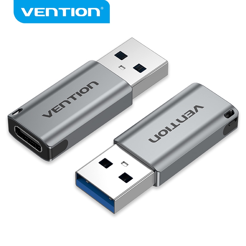 Đầu Chuyển Đổi Cổng Cắm USB 3.0 Sang Cổng Cắm USB-C VENTION 5V 3A 5Gbps Mạ Niken Kèm Dây Treo Cho Laptop