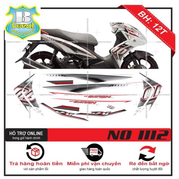 Tem NOUVO 5 SỐ 10 DÁN XE TRẮNG