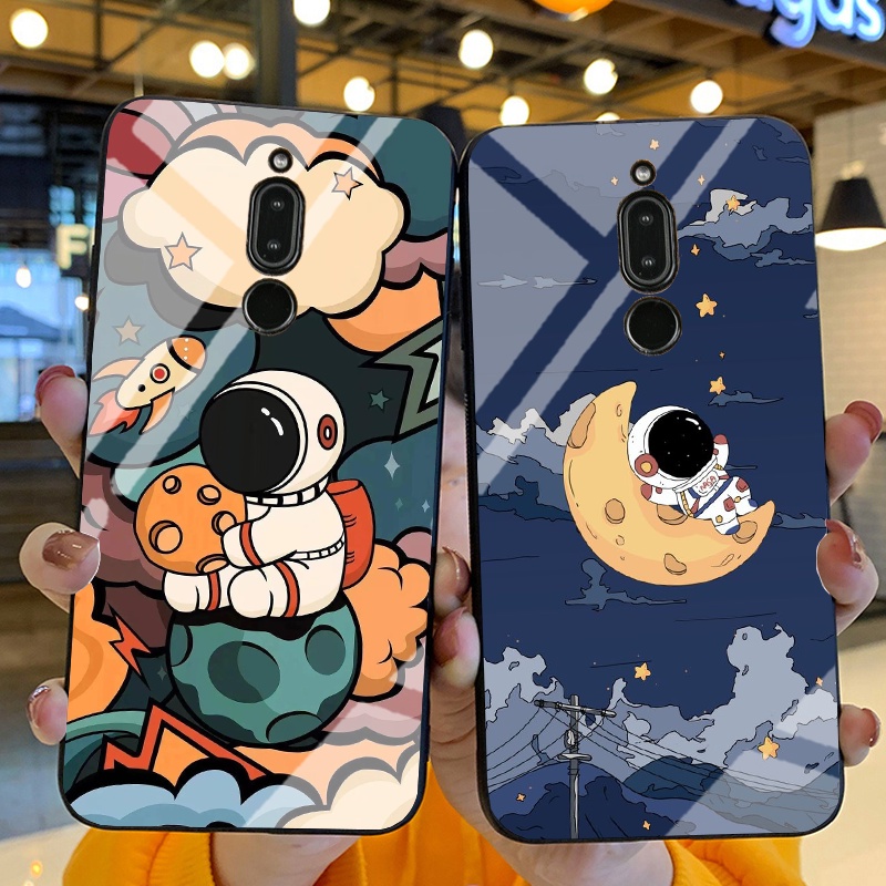 Ốp Lưng XIAOMI REDMI 8, 8A Ốp kính bóng cao cấp Phi Hành Gia